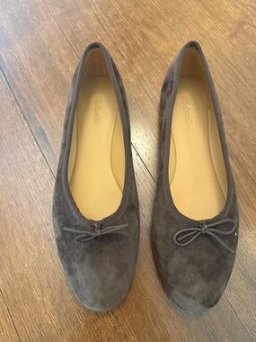 Madewell Suede Ballet Flats in Brown